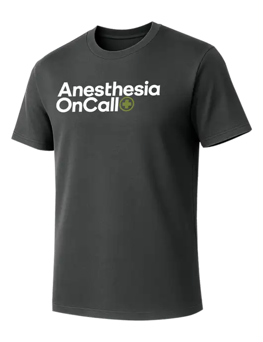 Allmade Charcoal Grey Organic Cotton Tee w/Anesthesia OnCall Logo