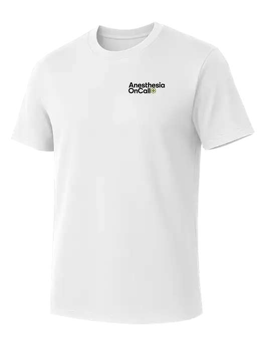 Allmade Bright White Organic Cotton Tee w/Anesthesia OnCall Logo