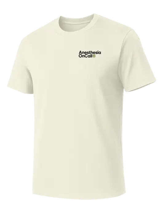 Allmade White Sand Organic Cotton Tee w/Anesthesia OnCall Logo