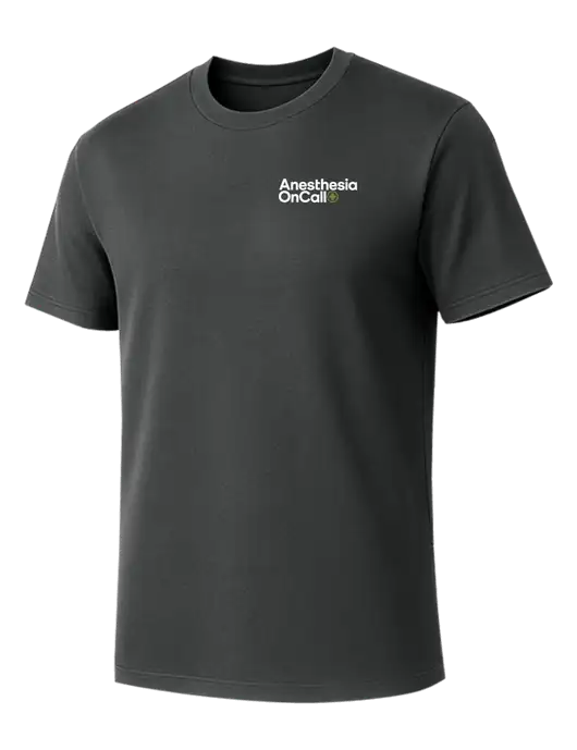 Allmade Charcoal Grey Organic Cotton Tee w/Anesthesia OnCall Logo