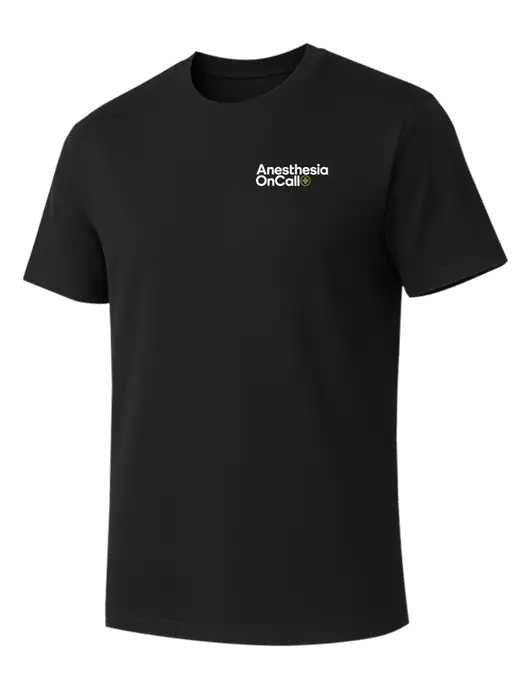 Allmade Deep Black Organic Cotton Tee w/Anesthesia OnCall Logo