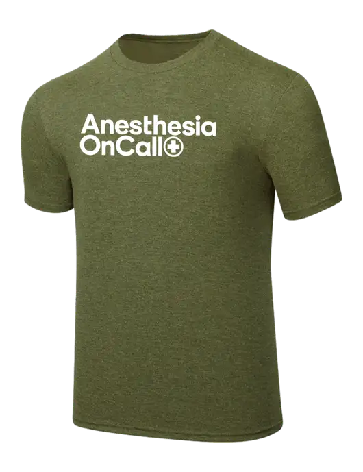 Simply Soft Military Green Frost 4.5oz Poly/Combed Ring Spun Cotton T-Shirt w/Anesthesia OnCall Logo