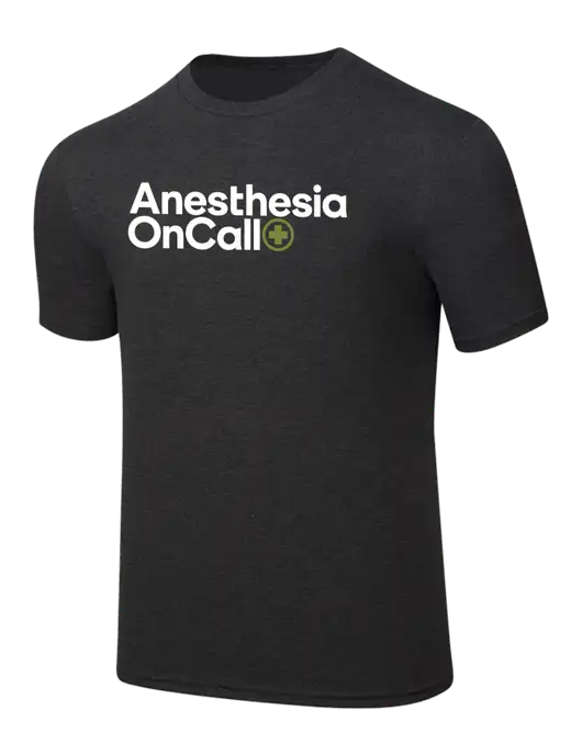 Simply Soft Black Frost 4.5oz  Poly/Combed Ring Spun Cotton T-Shirt w/Anesthesia OnCall Logo