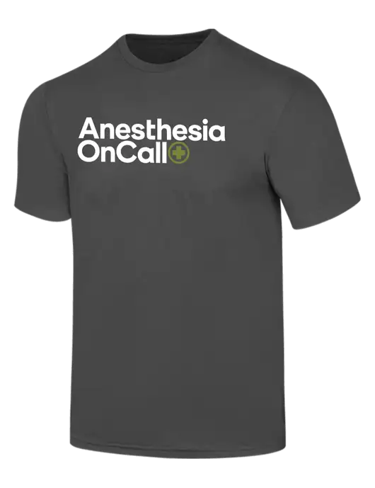 Simply Soft Charcoal 4.5oz  Poly/Combed Ring Spun Cotton T-Shirt w/Anesthesia OnCall Logo