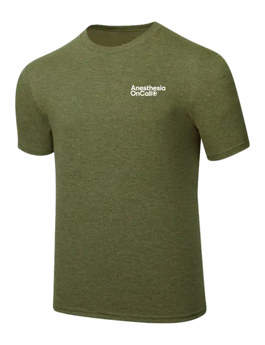 Simply Soft Military Green Frost 4.5oz Poly/Combed Ring Spun Cotton T-Shirt w/Anesthesia OnCall Logo