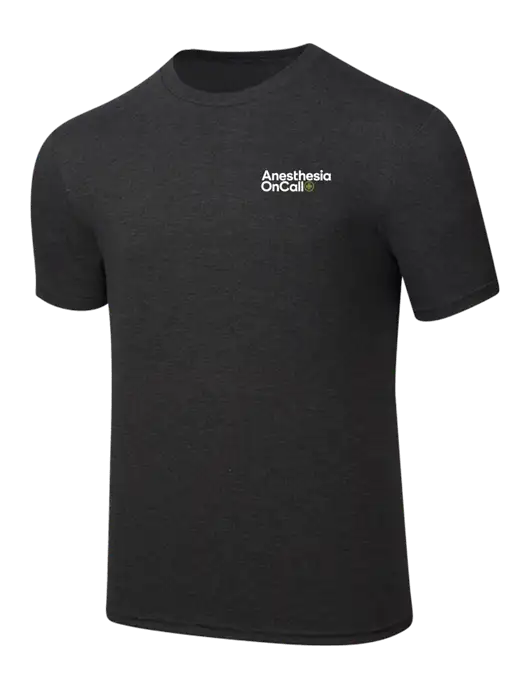 Simply Soft Black Frost 4.5oz  Poly/Combed Ring Spun Cotton T-Shirt w/Anesthesia OnCall Logo