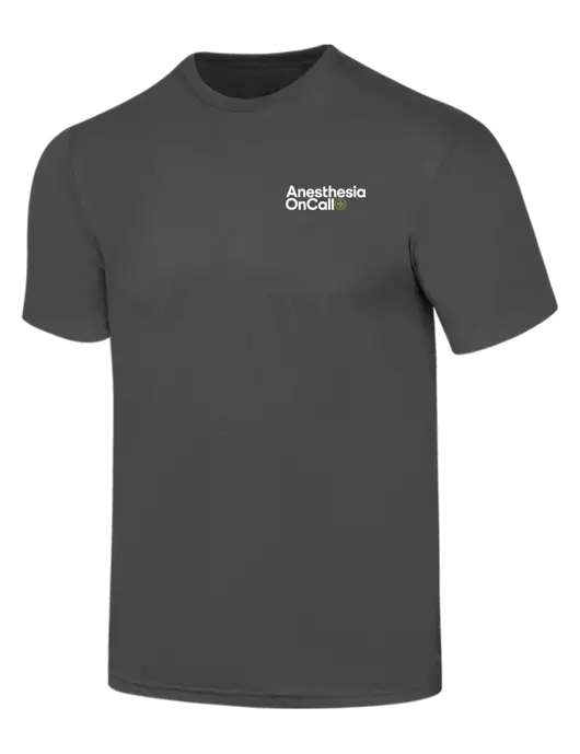 Simply Soft Charcoal 4.5oz  Poly/Combed Ring Spun Cotton T-Shirt w/Anesthesia OnCall Logo