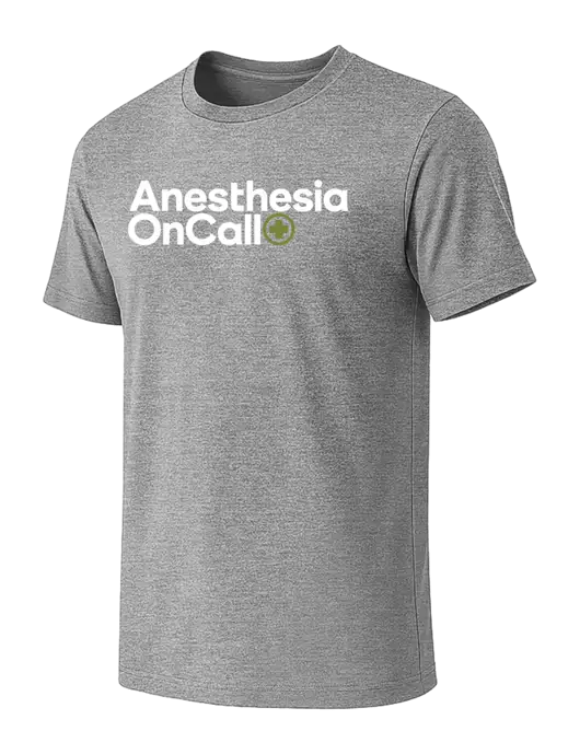 BELLA+CANVAS Heather Grey CVC Short Sleeve Tee w/Anesthesia OnCall Logo