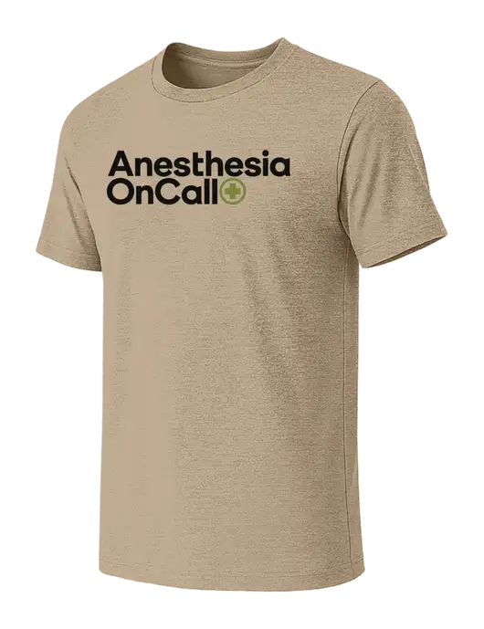 BELLA+CANVAS Heather Tan CVC Short Sleeve Tee w/Anesthesia OnCall Logo