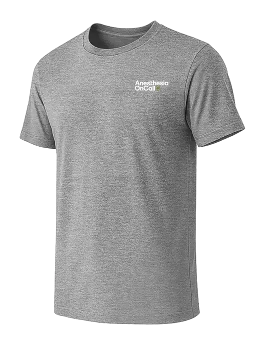 BELLA+CANVAS Heather Grey CVC Short Sleeve Tee w/Anesthesia OnCall Logo