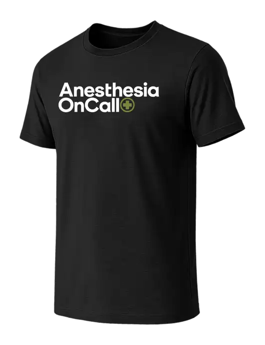 BELLA+CANVAS Black CVC Short Sleeve Tee w/Anesthesia OnCall Logo