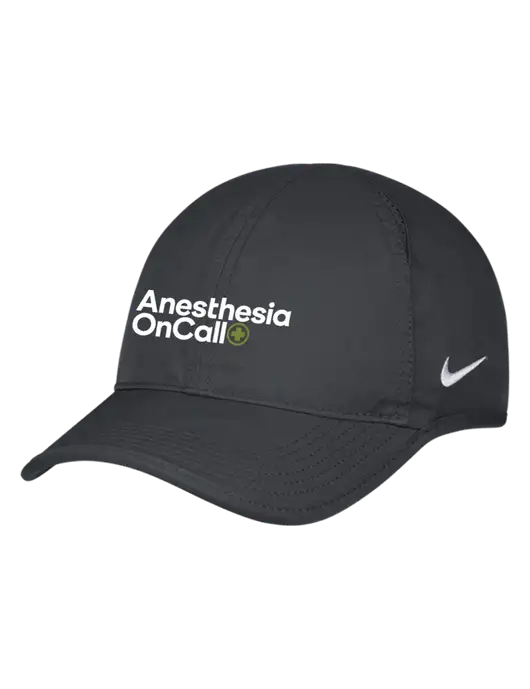 Nike Charcoal Featherlight Cap w/Anesthesia OnCall Logo