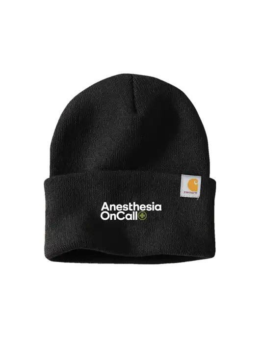 Carhartt Black Watch Cap 2.0 w/Anesthesia OnCall Logo