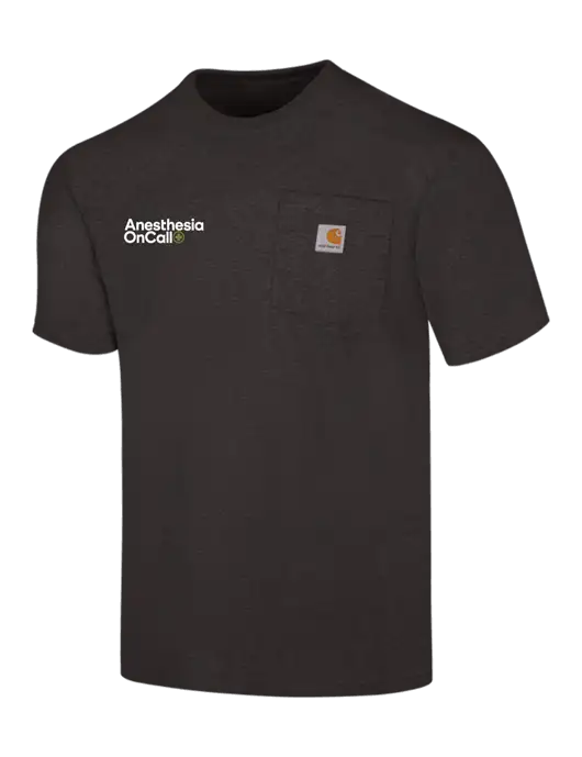 Carhartt Loose Fit Workwear Charcoal Heather Short Sleeve Pocket T-Shirt w/Anesthesia OnCall Logo