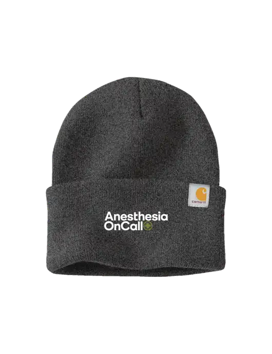 Carhartt Dark Grey Watch Cap 2.0 w/Anesthesia OnCall Logo