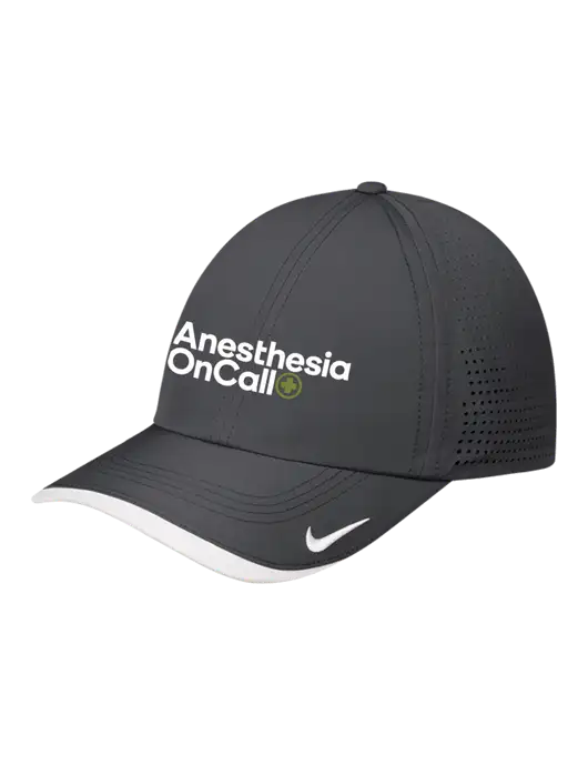 Nike Dark Grey/White Dri-FIT Perforated Performance Cap w/Anesthesia OnCall Logo