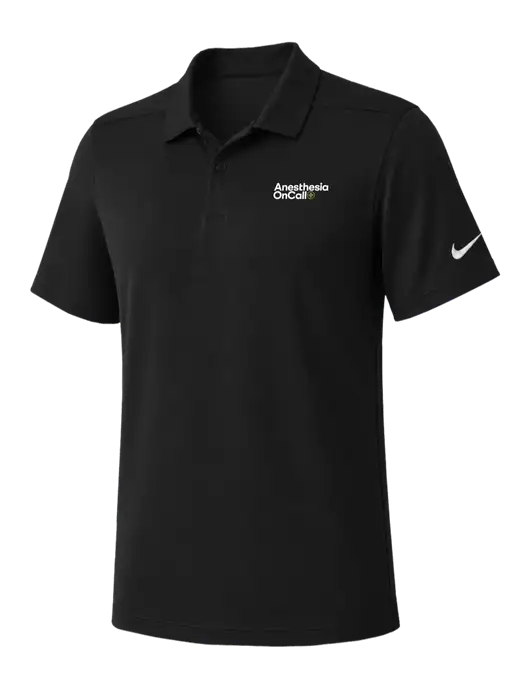 Nike Black Dry Essential Solid Polo w/Anesthesia OnCall Logo