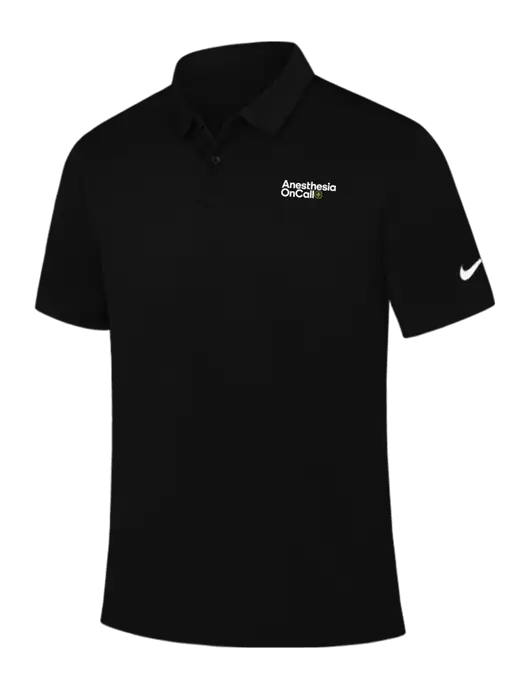 Nike Black Dry Essential Solid Polo w/Anesthesia OnCall Logo