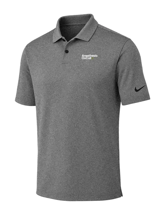 Nike Dark Grey Heather Dri-FIT Vapor Polo w/Anesthesia OnCall Logo