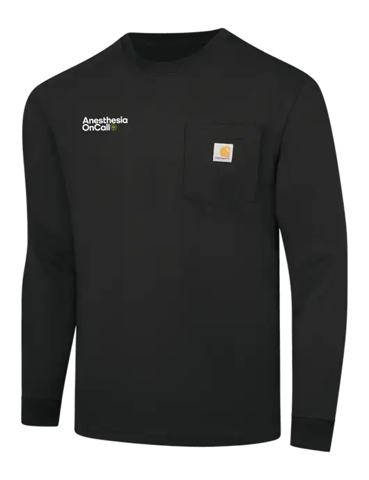 Carhartt Black Workwear Pocket Long Sleeve T-Shirt w/Anesthesia OnCall Logo