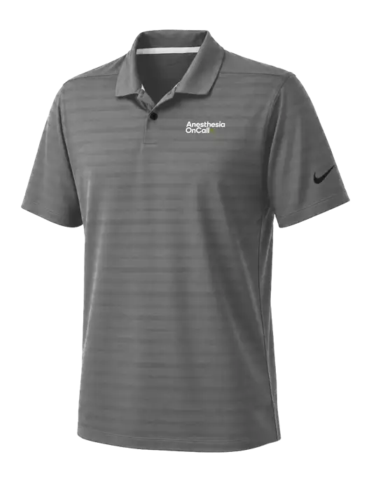 Nike Dark Medium Grey Dri-FIT Vapor Jacquard Polo w/Anesthesia OnCall Logo
