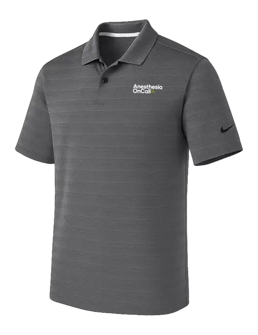 Nike Dark Medium Grey Dri-FIT Vapor Jacquard Polo w/Anesthesia OnCall Logo