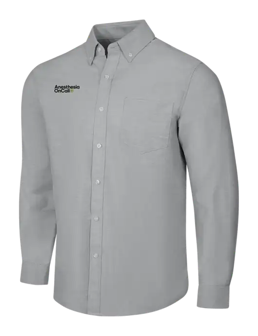 Light Grey SuperPro Oxford Shirt w/Anesthesia OnCall Logo
