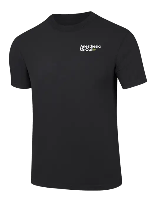 Comfort Colors 6.1 oz Black Heavyweight Ring Spun T-Shirt w/Anesthesia OnCall Logo