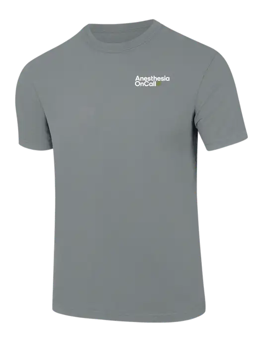 Comfort Colors 6.1 oz Medium Grey Heavyweight Ring Spun T-Shirt w/Anesthesia OnCall Logo