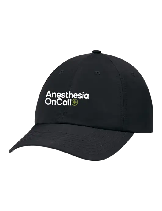 Richardson Relaxed Performance Lite Black Cap w/Anesthesia OnCall Logo