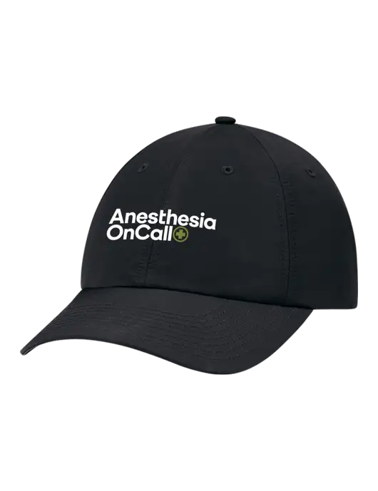 Richardson Relaxed Performance Lite Black Cap w/Anesthesia OnCall Logo