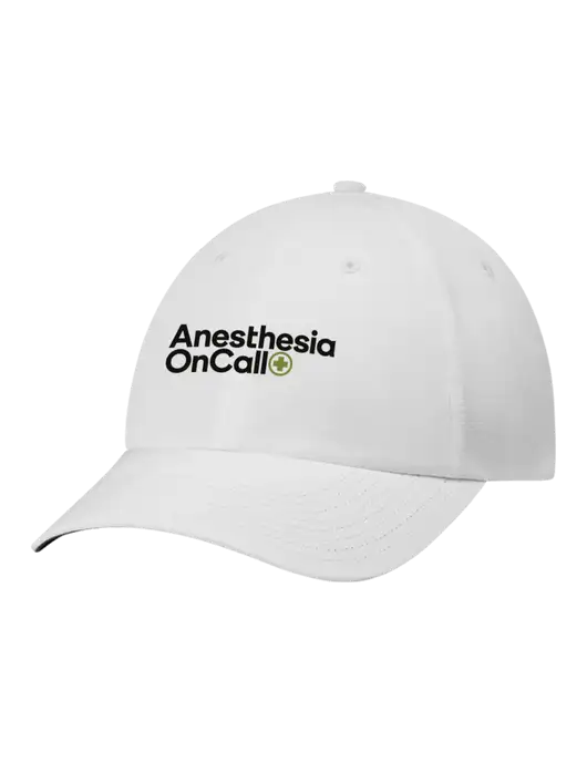 Richardson Relaxed Performance Lite White Cap w/Anesthesia OnCall Logo