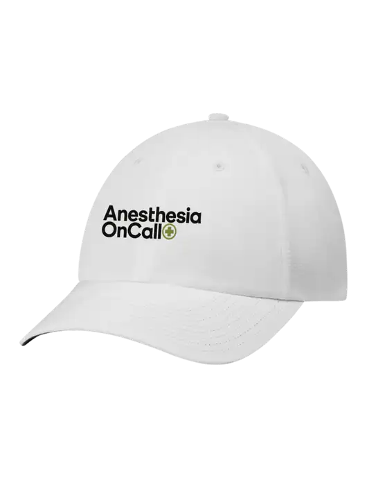 Richardson Relaxed Performance Lite White Cap w/Anesthesia OnCall Logo