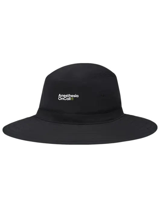 Black Booney Sun Hat w/Anesthesia OnCall Logo