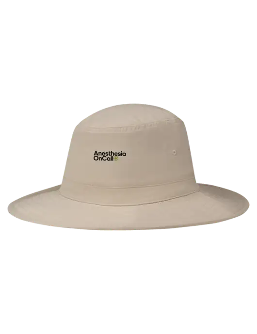 Tan Booney Sun Hat w/Anesthesia OnCall Logo