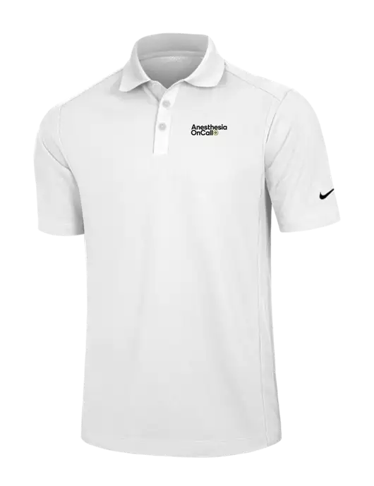Nike White Dri-FIT Classic Polo w/Anesthesia OnCall Logo