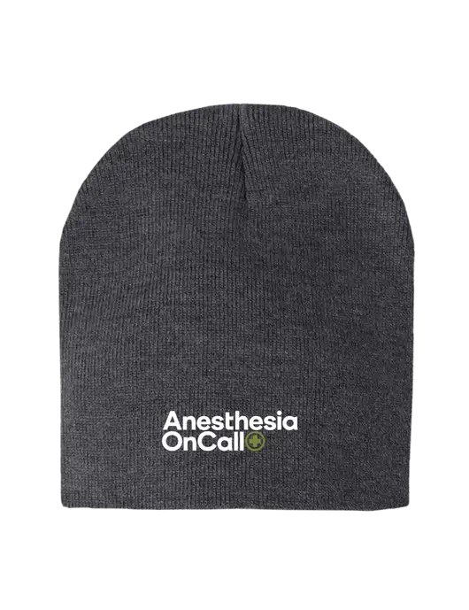 Charcoal Heather Element Knit Beanie w/Anesthesia OnCall Logo