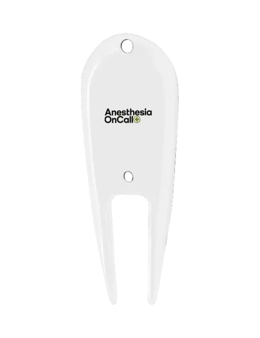 White Divot Tool w/Anesthesia OnCall Logo