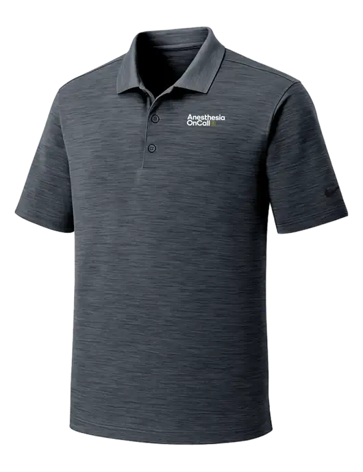 Nike Dri-FIT Dark Grey Striated Polo w/Anesthesia OnCall Logo