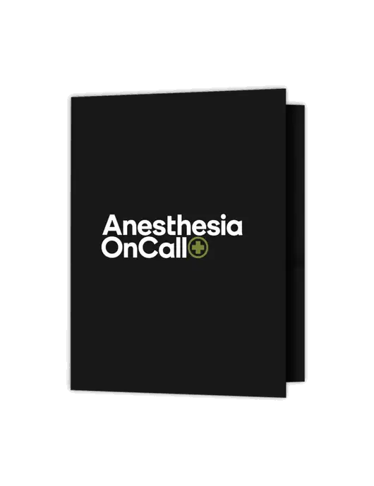 Black Presentation Folder with Dual Pockets w/Anesthesia OnCall Logo