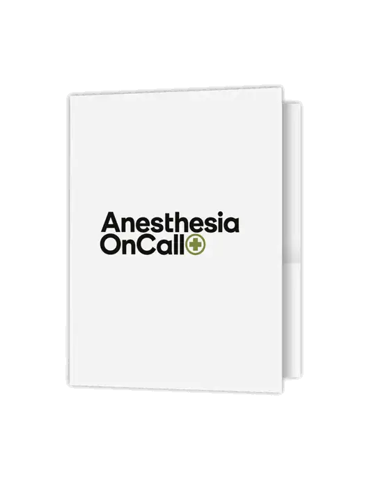 White Presentation Folder with Dual Pockets w/Anesthesia OnCall Logo