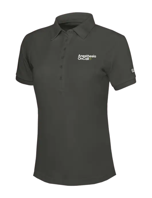 OGIO Womens Dark Grey Jewel Polo w/Anesthesia OnCall Logo