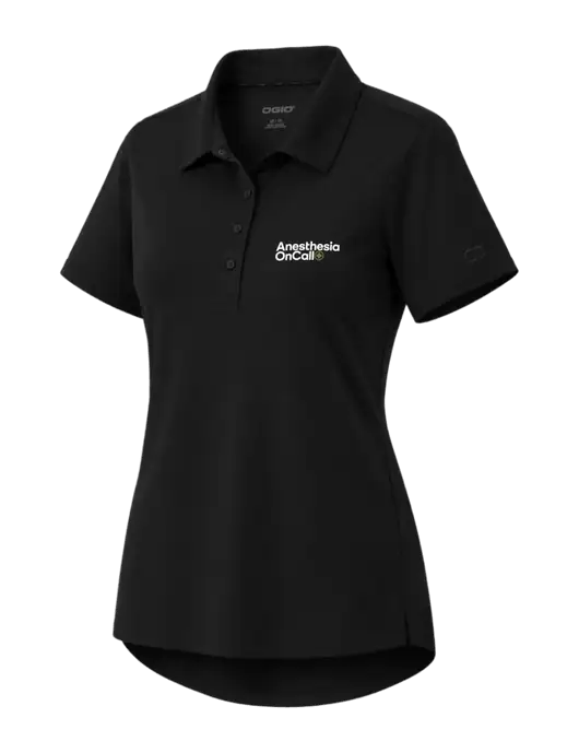 OGIO Womens Envision Black Polo w/Anesthesia OnCall Logo