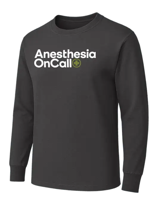 Charcoal Heavyweight Long Sleeve 6.1 oz T-Shirt w/Anesthesia OnCall Logo